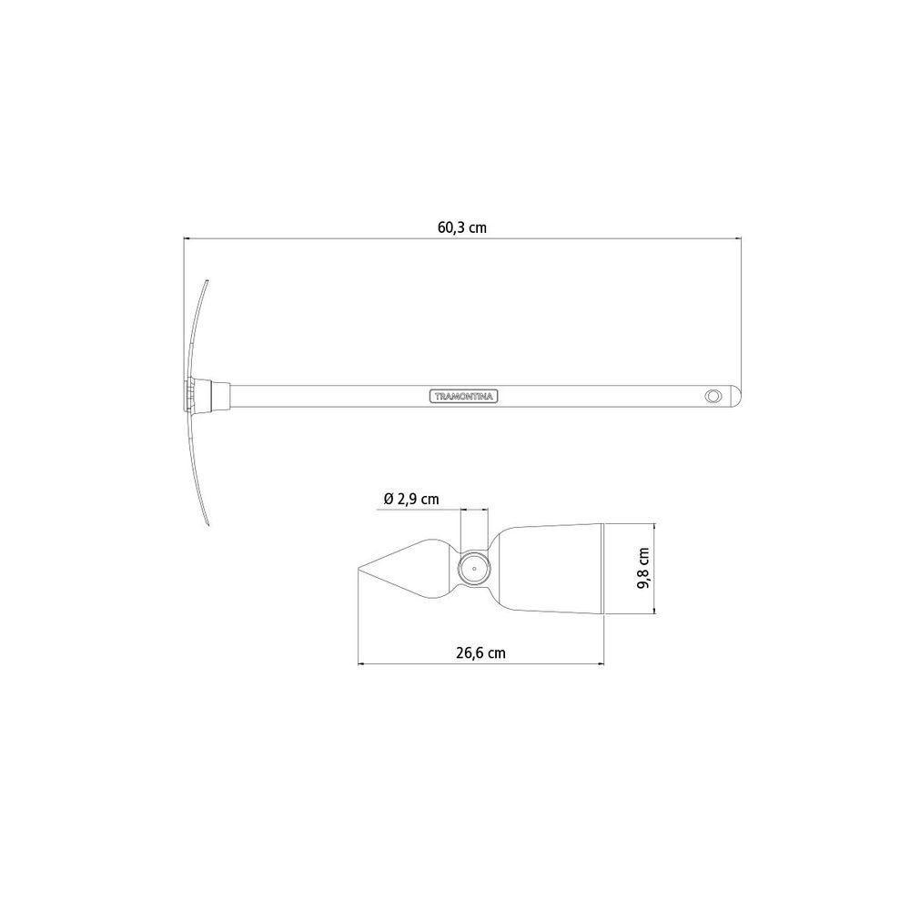 Sacho Coração Tramontina Em Aço Com Cabo De Madeira 60 Cm - 6