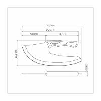 Cortador Multiuso Tramontina Churrasco Black Com Lâmina Em Aço Inox E Cabo De Madeira