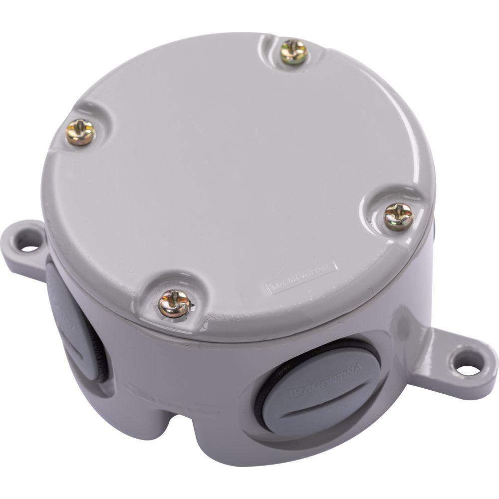 Caixa De Ligação 1 Polegada Tramontina Em Alumínio Com Tampa E Com Pintura - 1