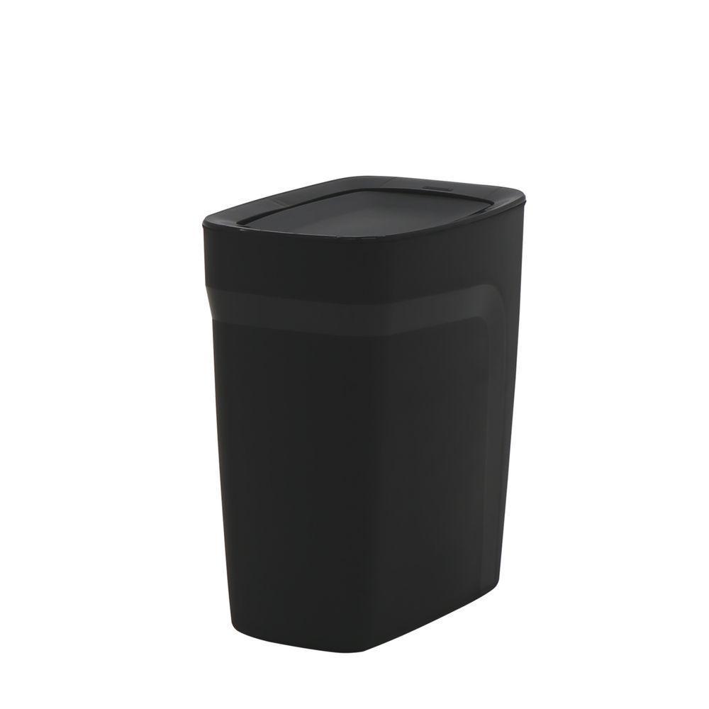 Lixeira Tramontina Compact Em Polipropileno Preto Com Tampa Basculante 8,5 L - 2