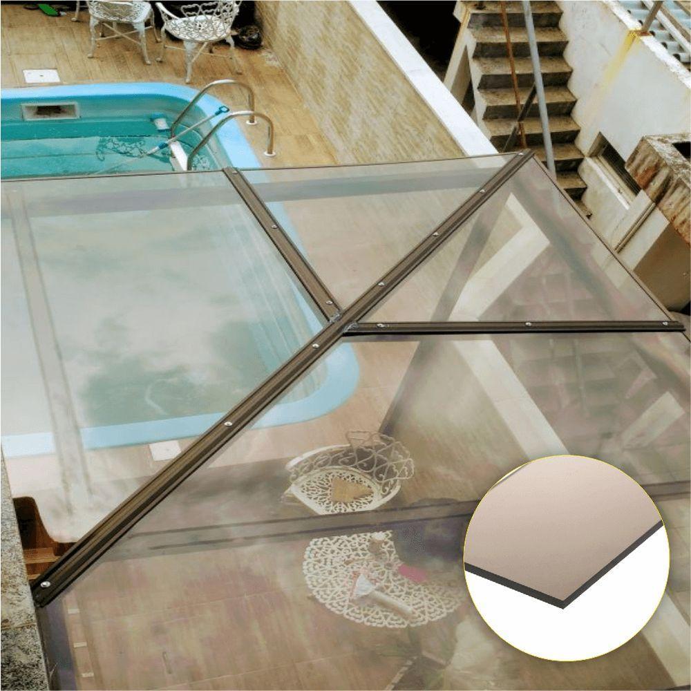 Chapa De Policarbonato Compacto Bronze 4mm 2,00m X 3,00m - 2