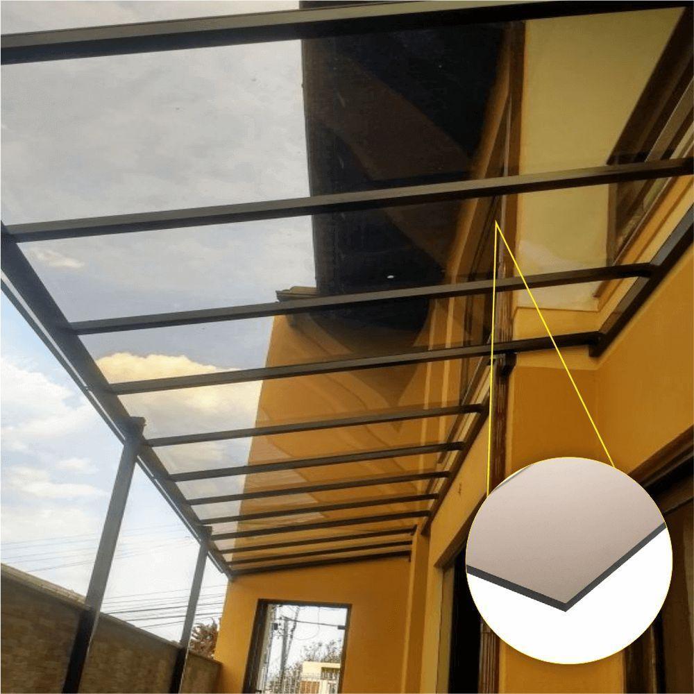 Chapa De Policarbonato Compacto Bronze 4mm 2,00m X 6,00m - 4