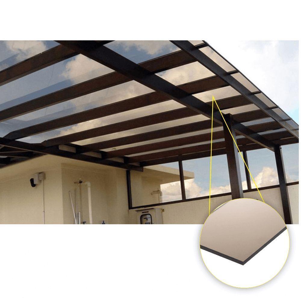 Chapa De Policarbonato Compacto Bronze 3mm 2,00m X 3,00m - 4