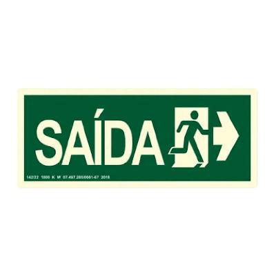 Placa S14d Rota De Fuga Saida A Direita
