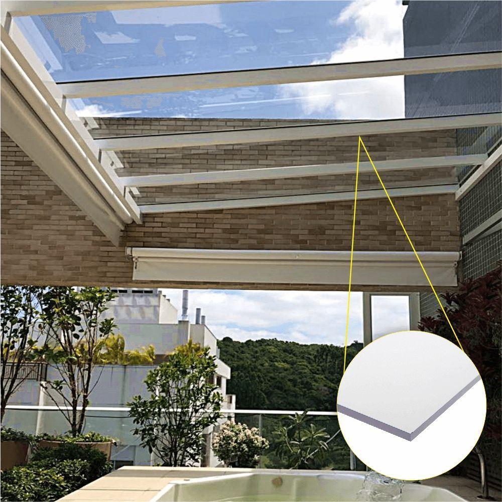 Chapa De Policarbonato Compacto Cristal 4mm 2,00m X 6,00m - 4
