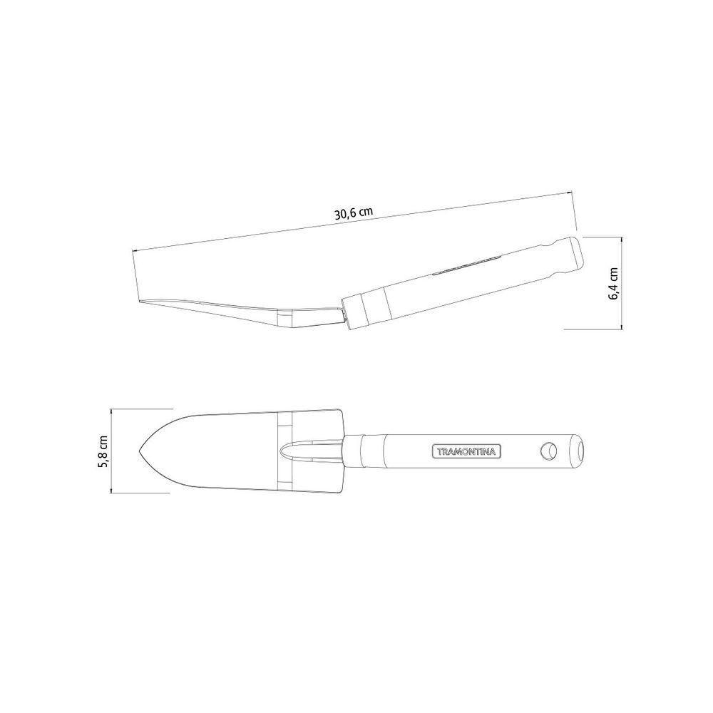 Pazinha Estreita Metalica Para Jardinagem Tramontina Com Cabo De Madeira - 7