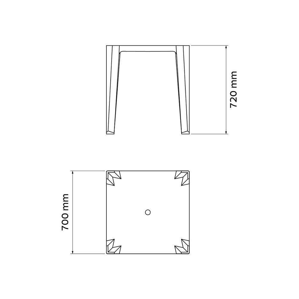 Mesa Tramontina Tambau Em Polipropileno Branco - 4