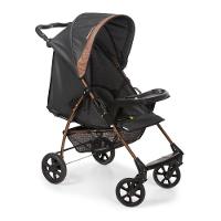 Travel System Galzerano Carrinho De Bebê Romano Com Bebê Conforto Cocoon Slim Preto E Cobre - 3
