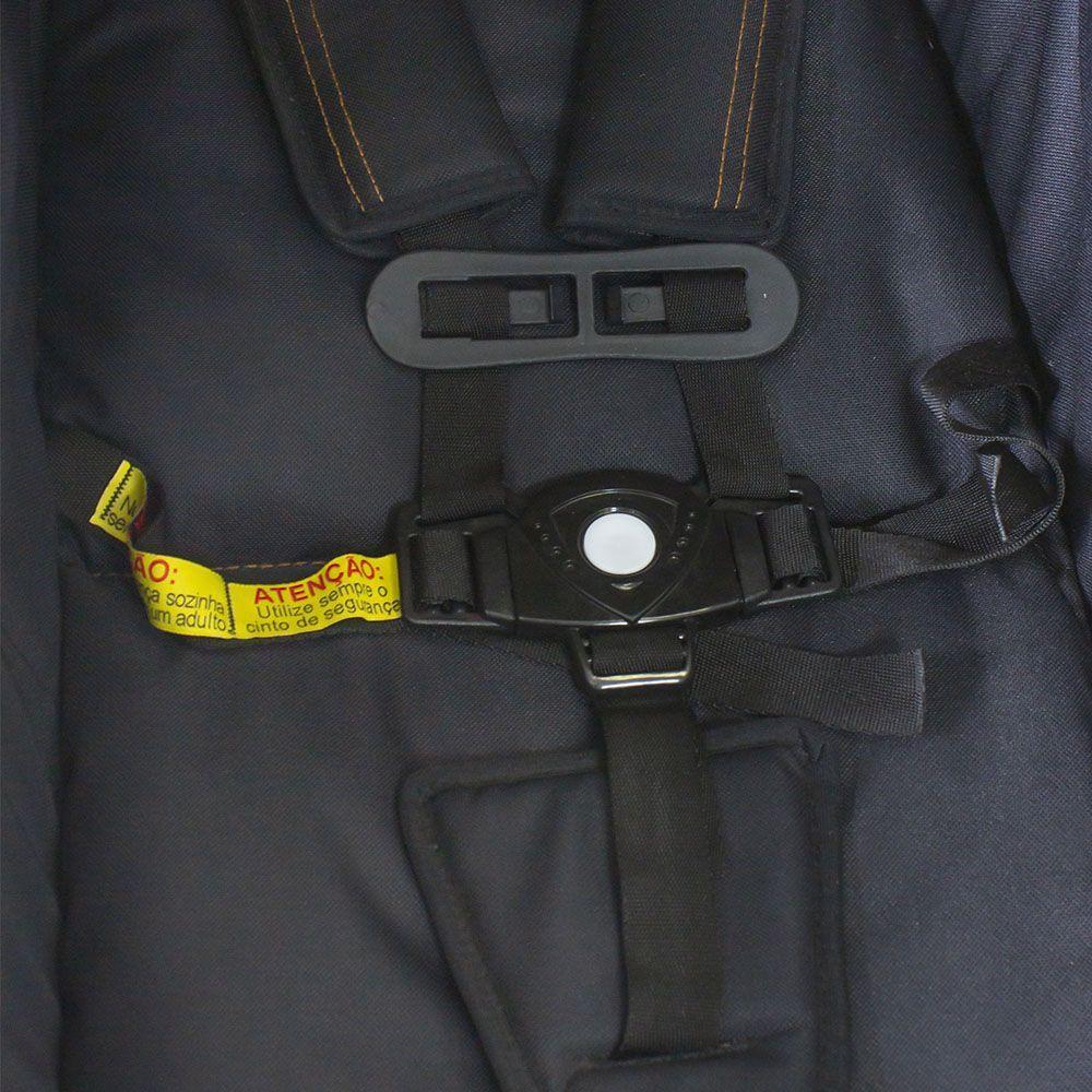 Carrinho De Bebê Para Passeio Galzerano Napoli De 0 Meses Até 15kg Preto Com Cobre - 3