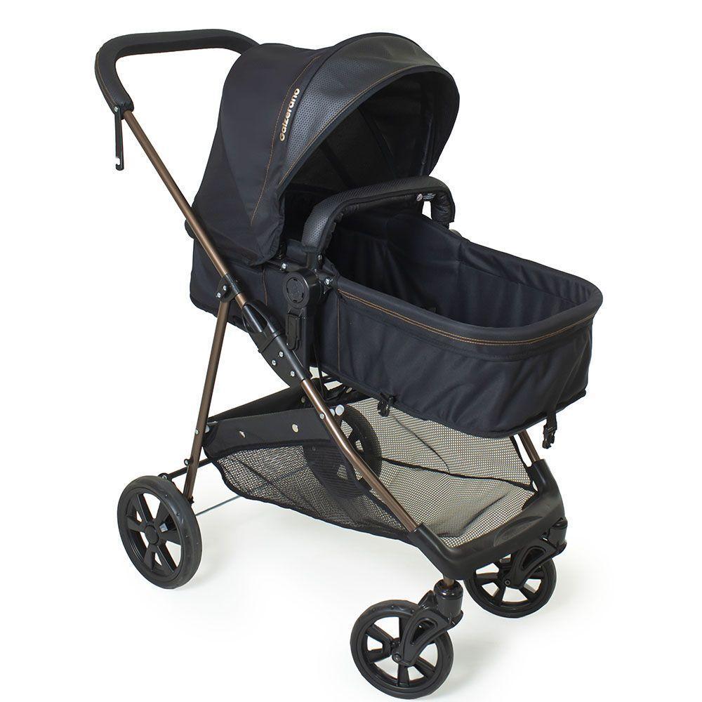 Carrinho De Bebê Para Passeio Galzerano Napoli De 0 Meses Até 15kg Preto Com Cobre - 5