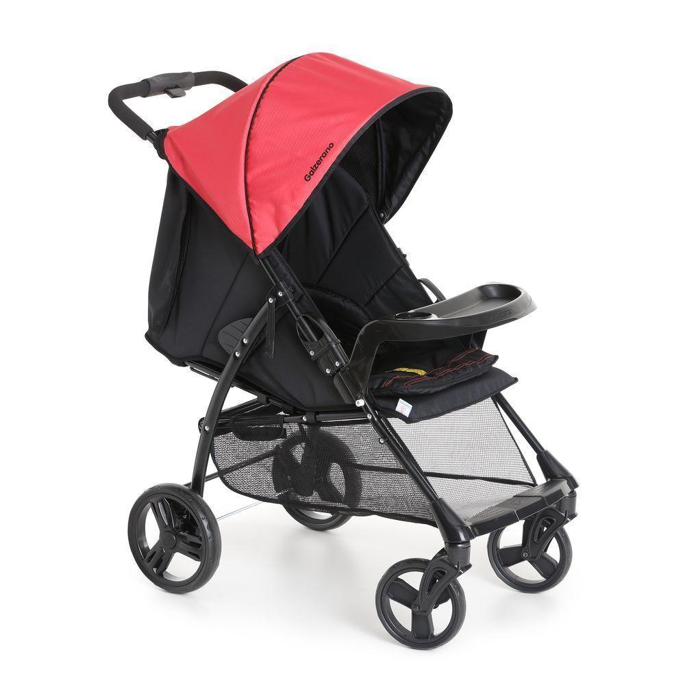 Carrinho De Bebê Galzerano San Remo De 0 Meses Até 15 Kg Preto E Vermelho - 1