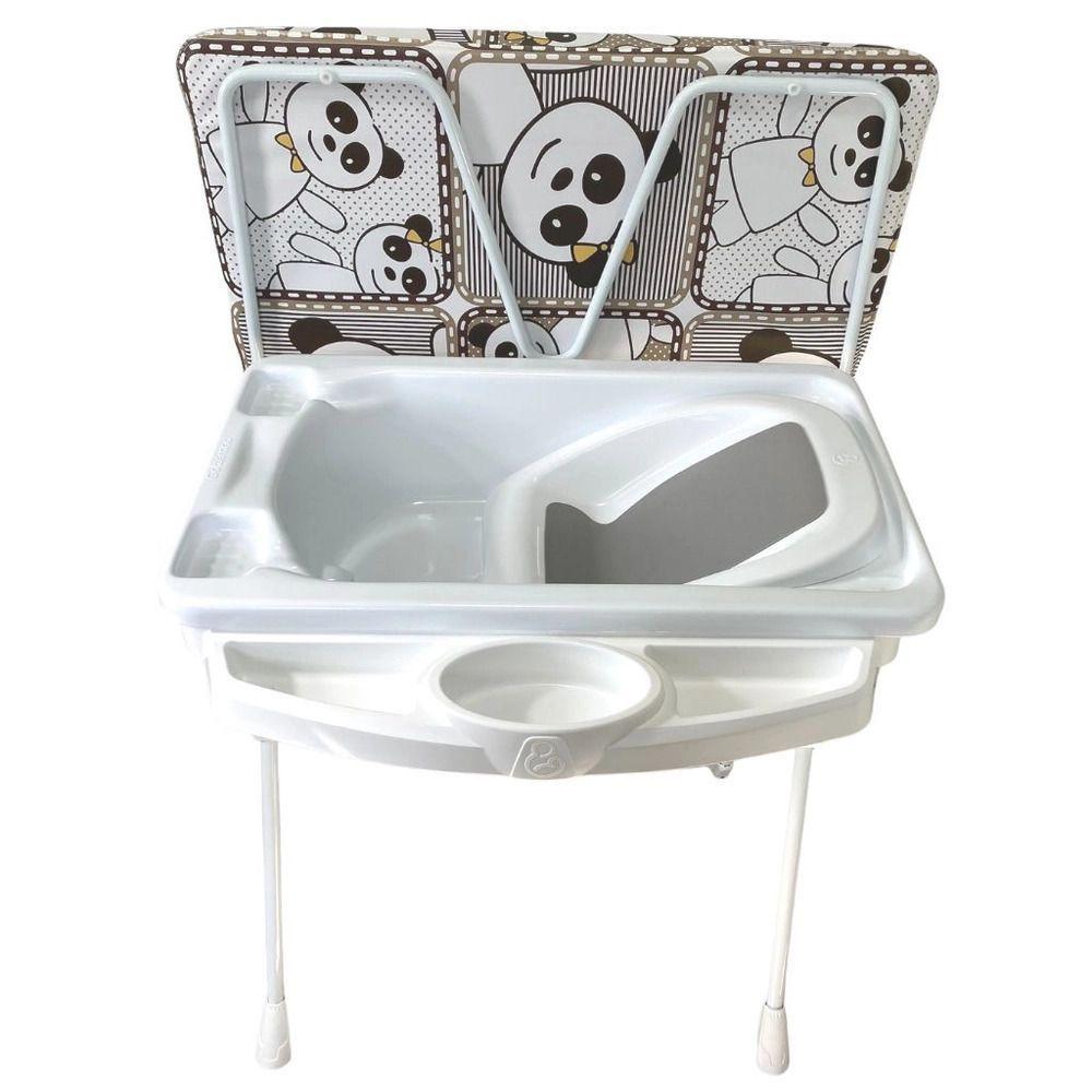 Banheira de Bebê Plástica Galzerano Classic 7045 com Trocador e Suporte Panda - 2