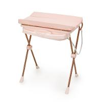 Banheira de Bebê Plástica Galzerano Classic 7045 com Trocador e Suporte Rosê - 1