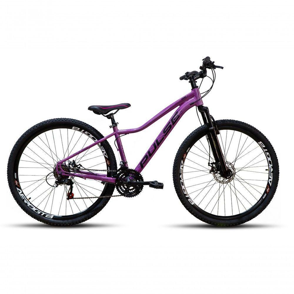 Bicicleta Aro 29 Pulse Câmbios Importados 21v Freio Disco Lilas Brilho - 1