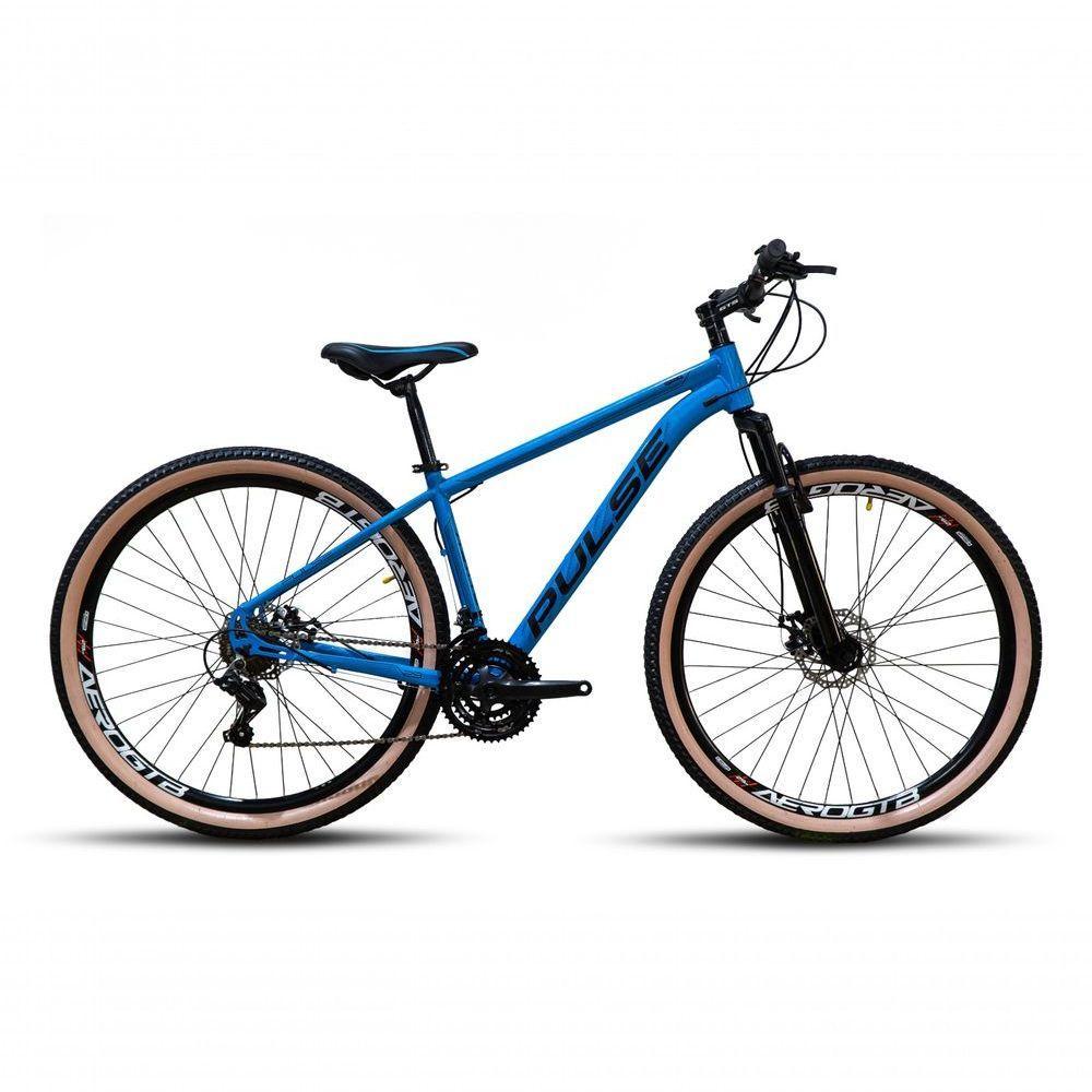Bicicleta Aro 29 Pulse 21v Cambios Shimano Freios A Disco Azul - 1