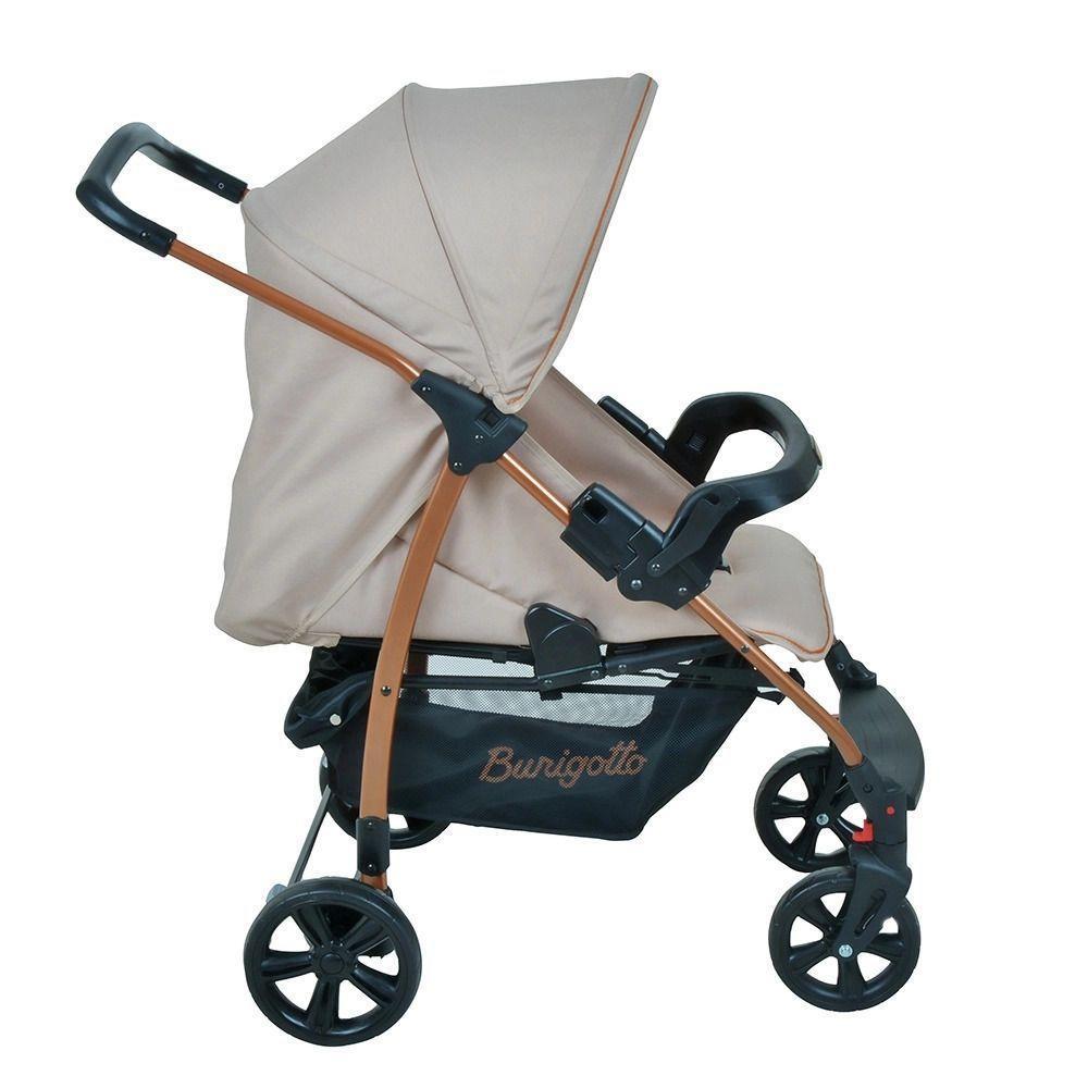 Travel System Burigotto Carrinho De Bebê Com Bebê Conforto Ecco + Touring X Mon Amour Bege - 4