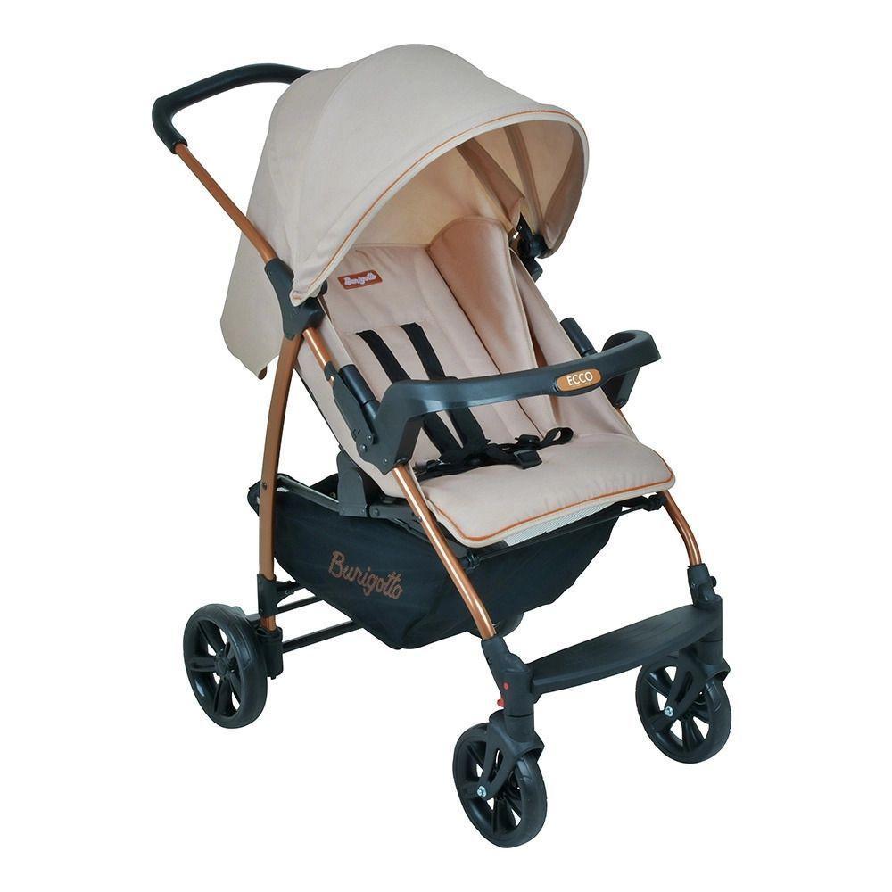 Travel System Burigotto Carrinho De Bebê Com Bebê Conforto Ecco + Touring X Mon Amour Bege - 5