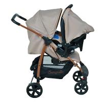 Travel System Burigotto Carrinho De Bebê Com Bebê Conforto Ecco + Touring X Mon Amour Bege - 6