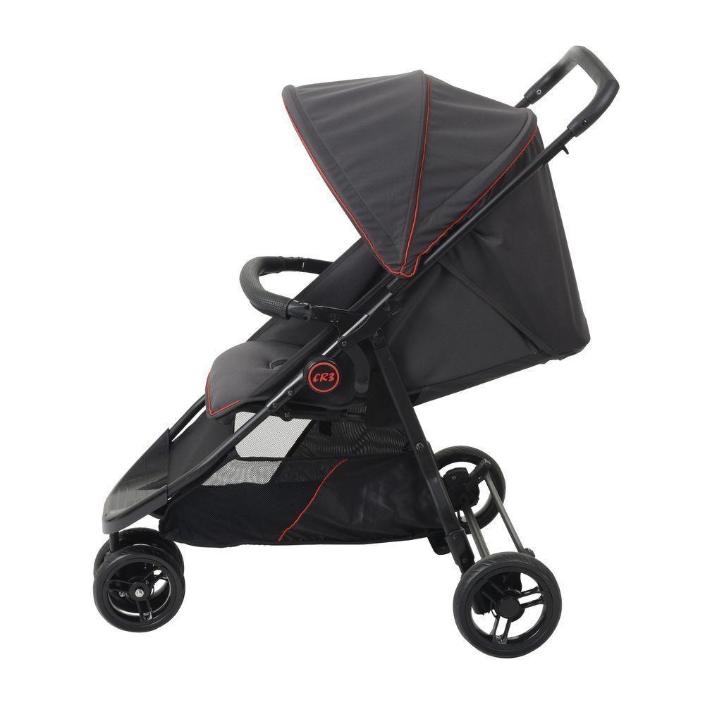 Carrinho De Bebê Burigotto Cr3 De 0 Até 15kg Para Passeio Cinza Escuro Com Vermelho - 4