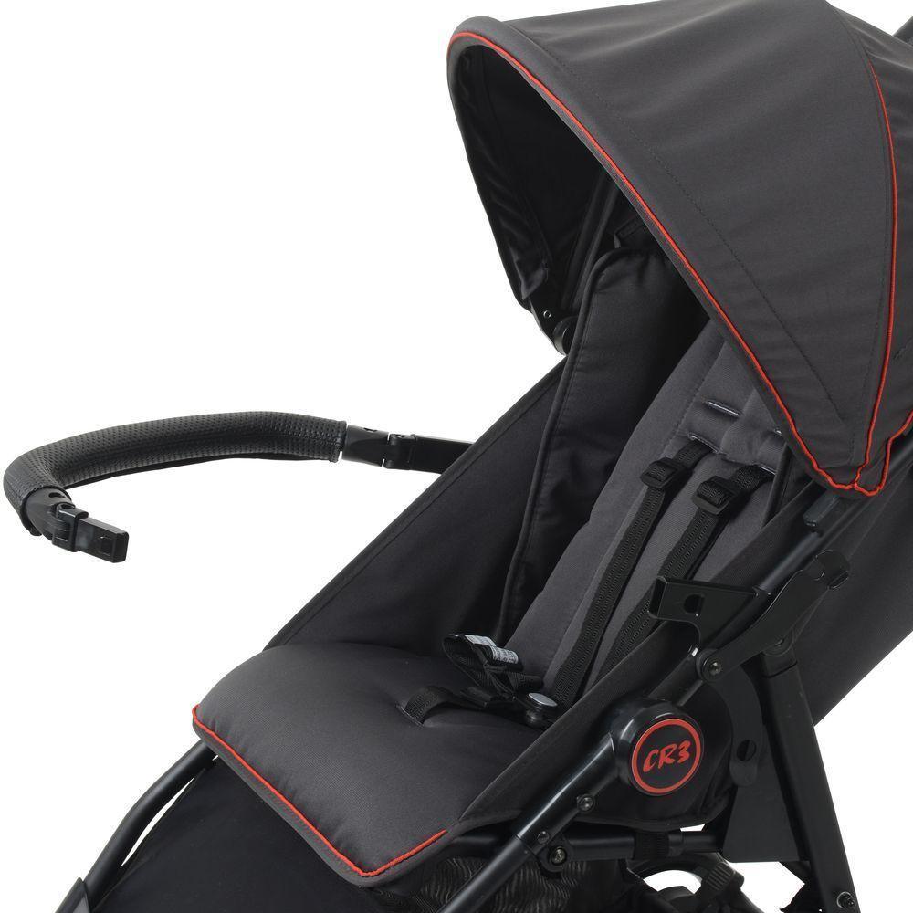 Carrinho De Bebê Burigotto Cr3 De 0 Até 15kg Para Passeio Cinza Escuro Com Vermelho - 5