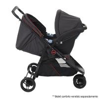 Carrinho De Bebê Burigotto Cr3 De 0 Até 15kg Para Passeio Cinza Escuro Com Vermelho - 2
