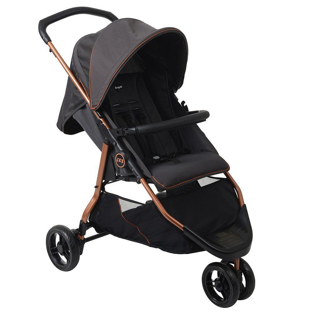 Carrinho De Bebê Burigotto Cr3 De 0 Até 15kg Para Passeio Cinza Escuro Com Cobre - 1