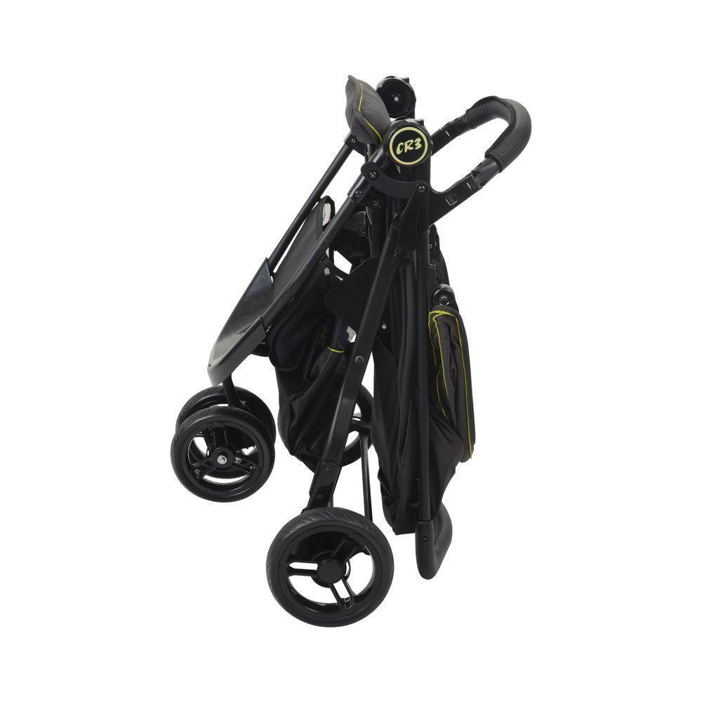 Carrinho De Bebê Burigotto Cr3 De 0 Até 15kg Para Passeio Cinza Escuro Com Neon - 4
