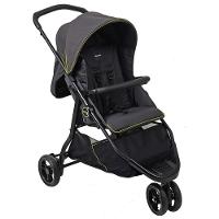 Carrinho De Bebê Burigotto Cr3 De 0 Até 15kg Para Passeio Cinza Escuro Com Neon - 1