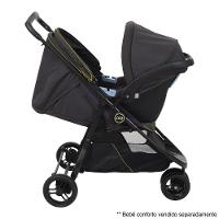 Carrinho De Bebê Burigotto Cr3 De 0 Até 15kg Para Passeio Cinza Escuro Com Neon - 3