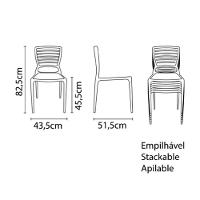 Cadeira Tramontina Sofia Encosto Vazado Hz Preto - 2