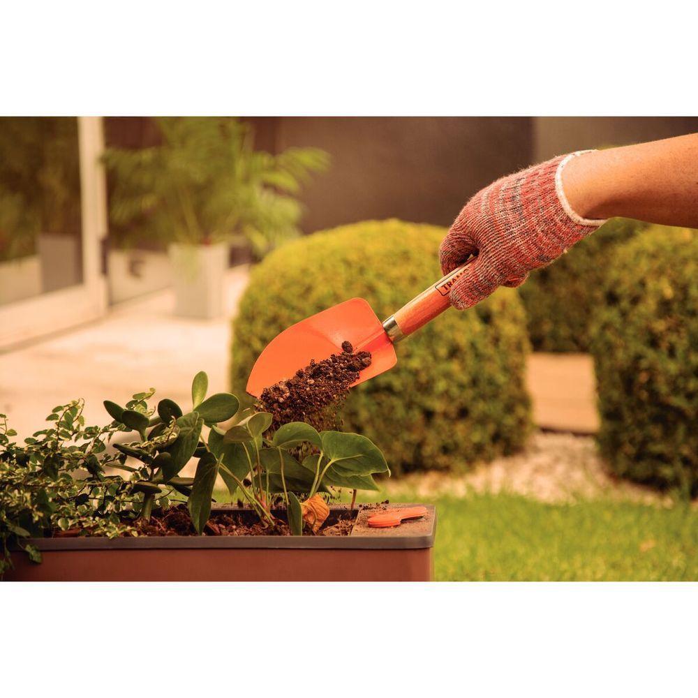 Pazinha Larga Metalica Para Jardinagem Tramontina Com Cabo De Madeira - 5
