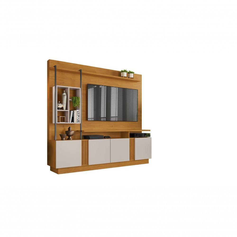Painel Home Para Tv Até 65'' 4 Portas 6 Nichos 2 Prateleiras Fortuna Jcm Movelaria - 1