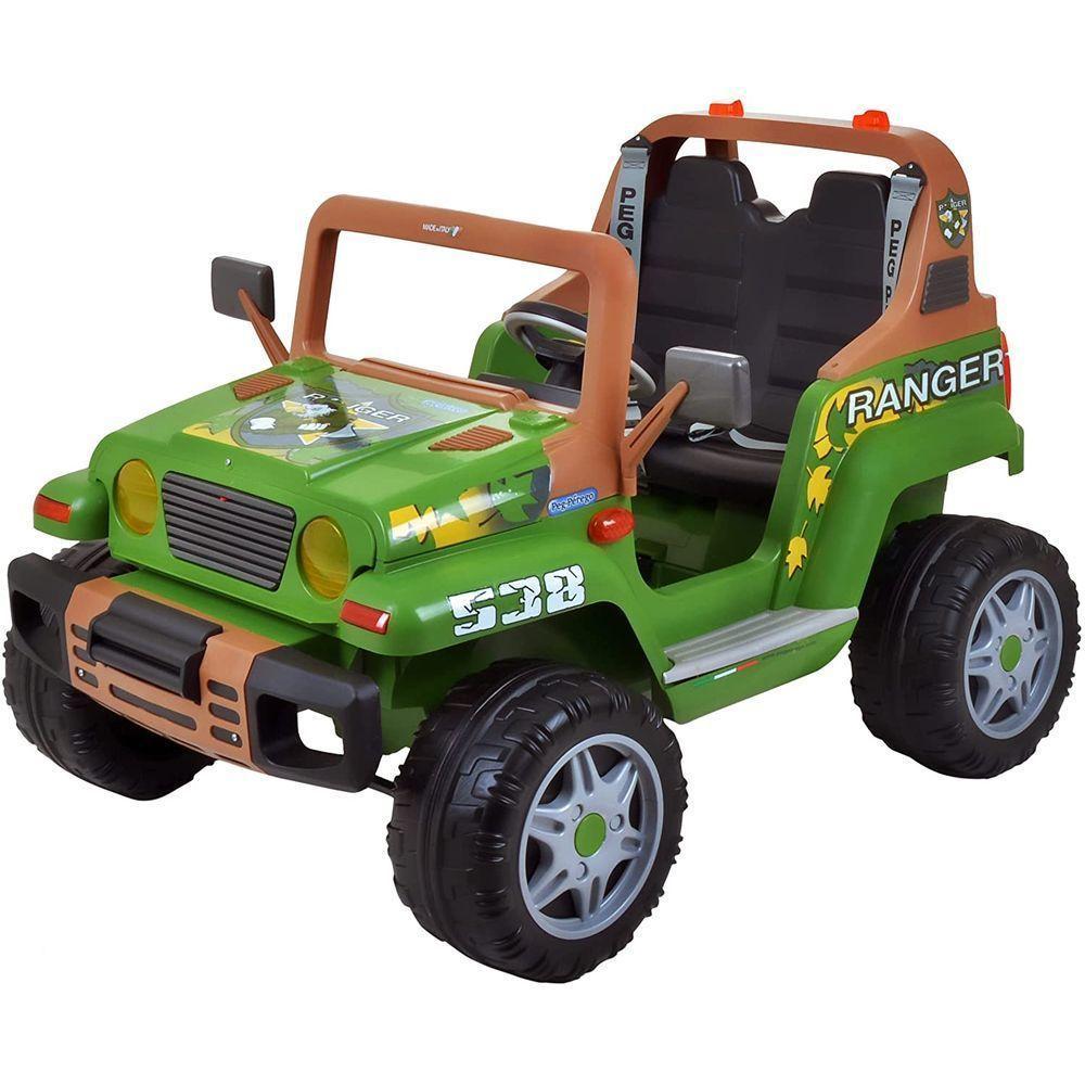 Jipe Elétrico Infantil Peg-Pérego Ranger 538 com Bateria 12V - Verde - 1