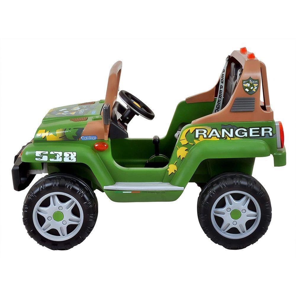 Jipe Elétrico Infantil Peg-Pérego Ranger 538 com Bateria 12V - Verde - 3