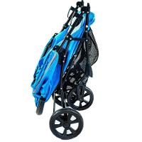 Carrinho de Bebê Passeio Galzerano Romano de 0 Meses Até 15kg Preto e Azul