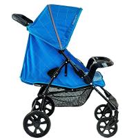 Carrinho de Bebê Passeio Galzerano Romano de 0 Meses Até 15kg Preto e Azul - 6