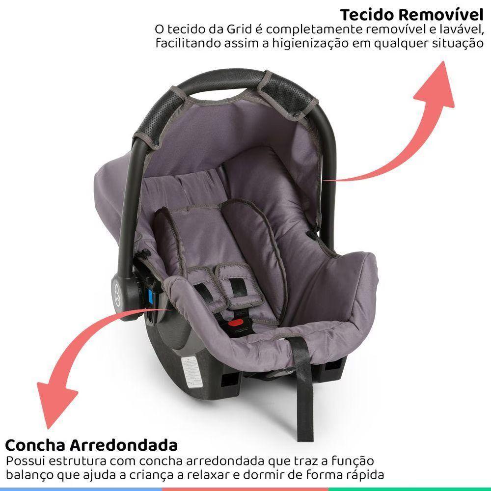 Bebê Conforto Galzerano Grid 8184 De 0 Até 13 Kg Preto E Cinza - 3