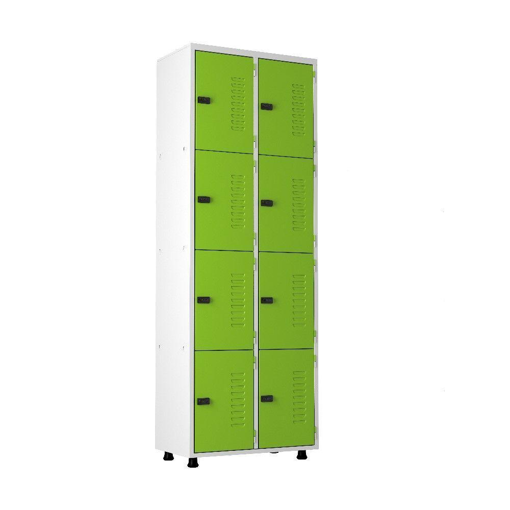 Armário Roupeiro Aço 8 Portas Academia Guarda Volume Ea702 Verde - 1