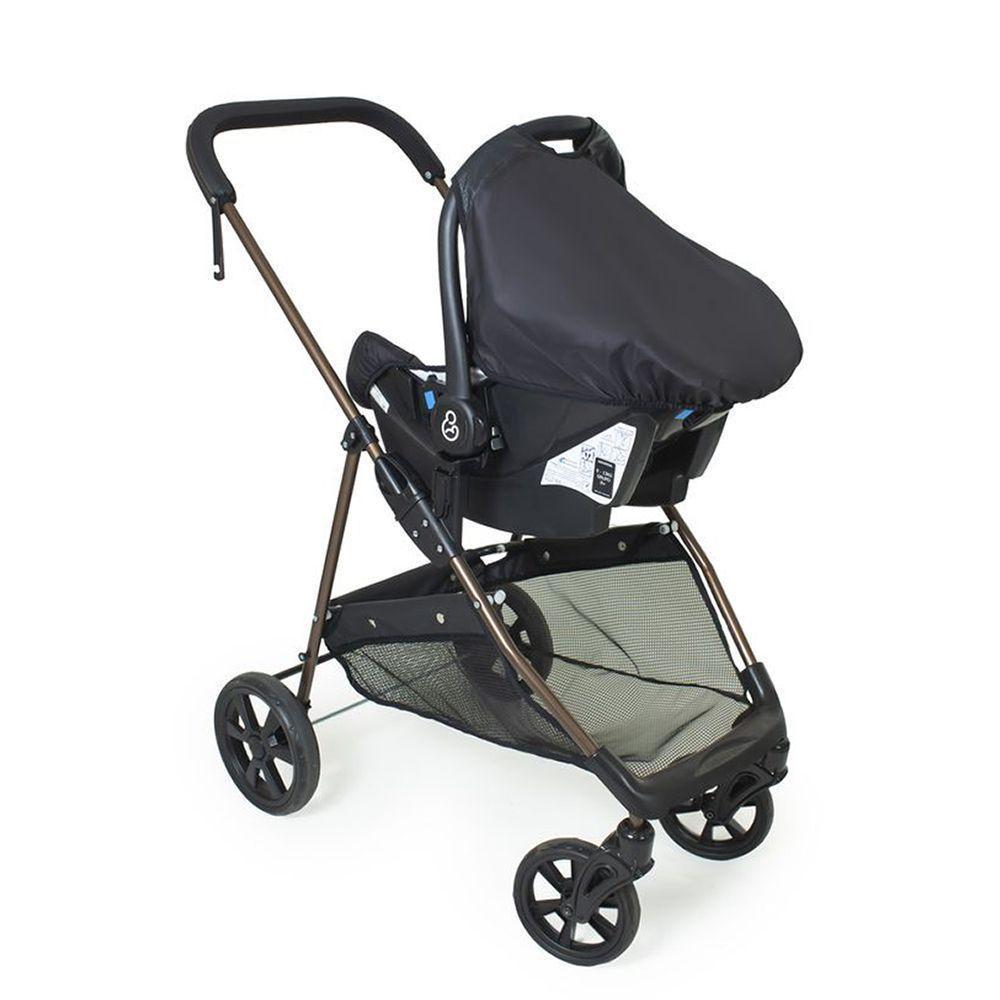 Travel System Galzerano Napoli Com Base Para Carro Trio Preto Com Cobre - 6