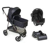 Travel System Galzerano Napoli Com Base Para Carro Trio Preto Com Cobre - 1