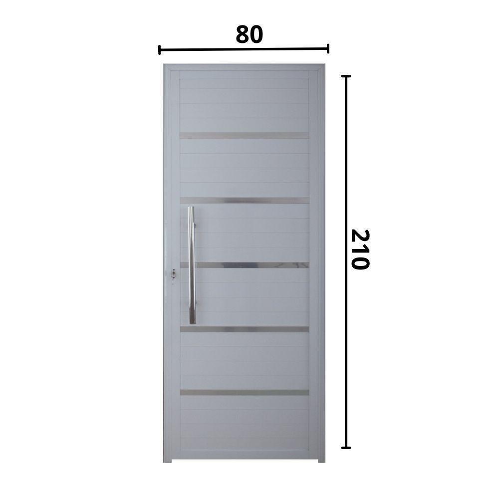 Porta Lambril Solara Com Puxador 80 X 2.10 Branca Lado Direito - Hale - 2