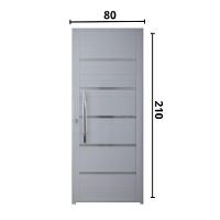 Porta Lambril Solara Com Puxador 80 X 2.10 Branca Lado Direito - Hale - 2