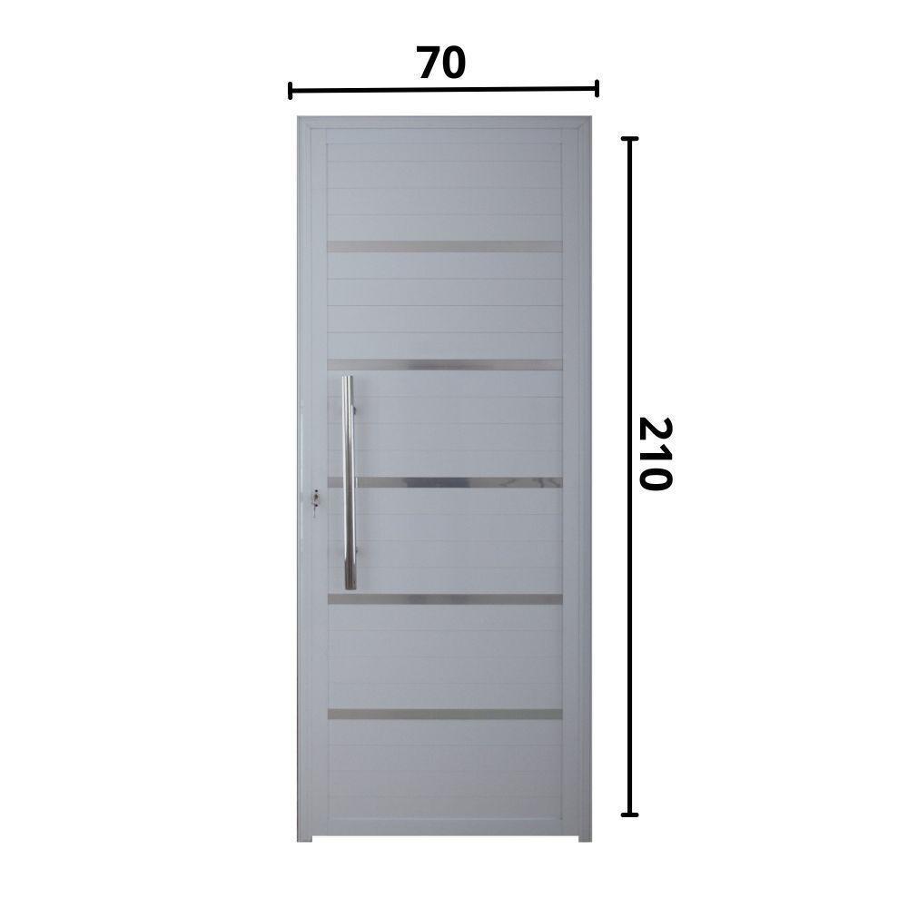 Porta Lambril Solara Com Puxador 70 X 2.10 Branca Lado Direito - Hale - 2