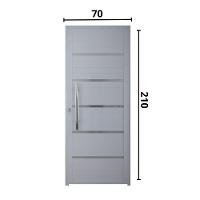 Porta Lambril Solara Com Puxador 70 X 2.10 Branca Lado Esquerdo - Hale - 2