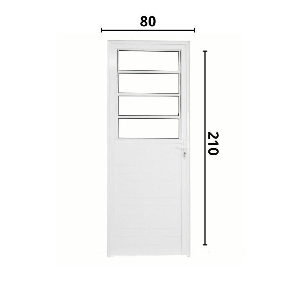 Porta Basculante Lambril Alumínio Branco 2.10 X 80 Lado Esquerdo – Hale - 2