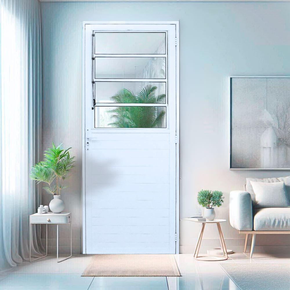 Porta Basculante Lambril Alumínio Branco 2.10 X 80 Lado Esquerdo – Hale - 3