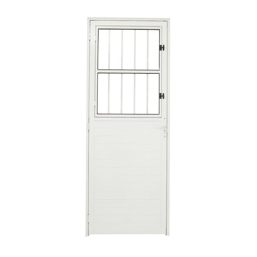 Porta Social Lambril Alumínio Branco 2.10 X 90 Lado Esquerdo – Hale - 3