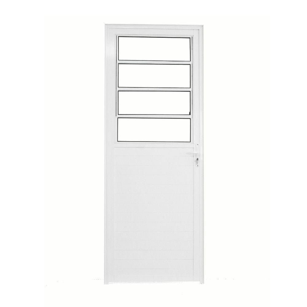 Porta Basculante Lambril Alumínio Branco 2.10 X 70 Lado Direito – Hale - 1