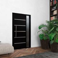 Porta Lambril Solara Com Puxador E Visor 90 X 2.10 Preta Lado Direito – Hale - 4