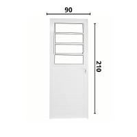 Porta Basculante Lambril Alumínio Branco 2.10 X 90 Lado Esquerdo – Hale